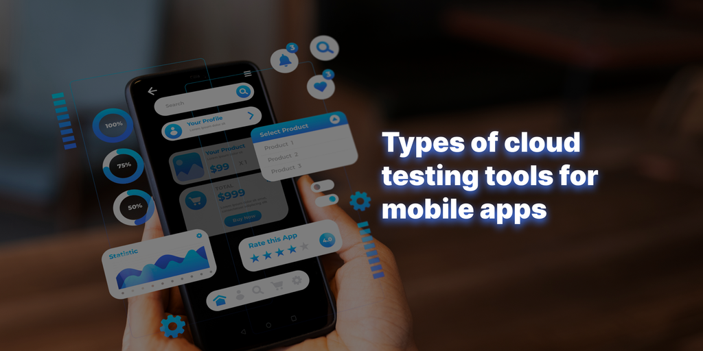 a feature image for a section that lists the types of cloud testing tools that can be used for mobile applications